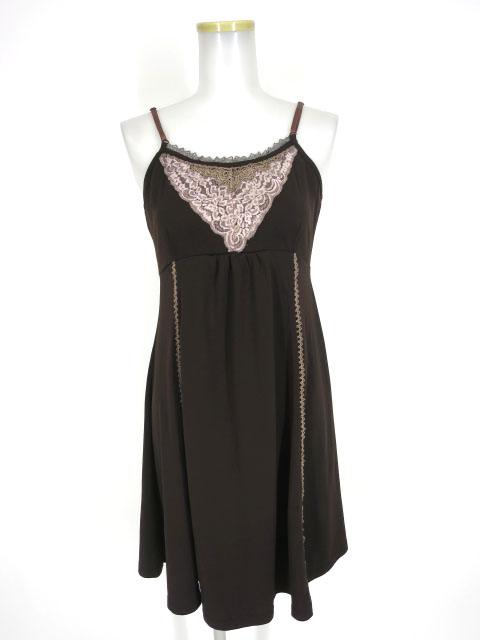 OZZ ANGELO レース付きキャミワンピース