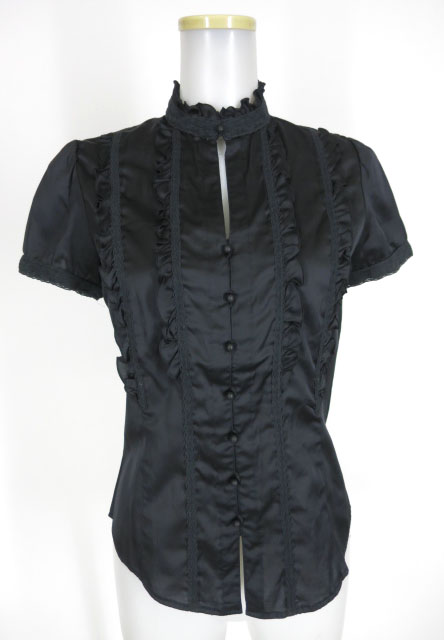 K.T. KIYOKO TAKASE 半袖サテンブラウス