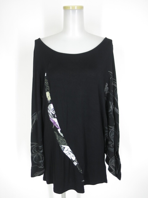 gouk 和柄切替ドルマンカットソー