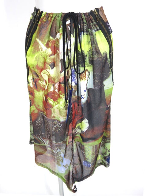 OZZ ANGELO 総柄メッシュチュール2wayオーバースカート