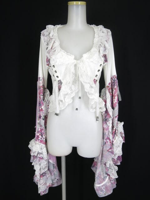 Qutie Frash フリル着物袖ショートボレロ