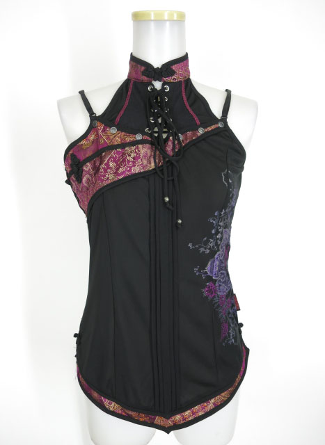 OZZ ONESTE ホルターネック付きチャイナキャミソール