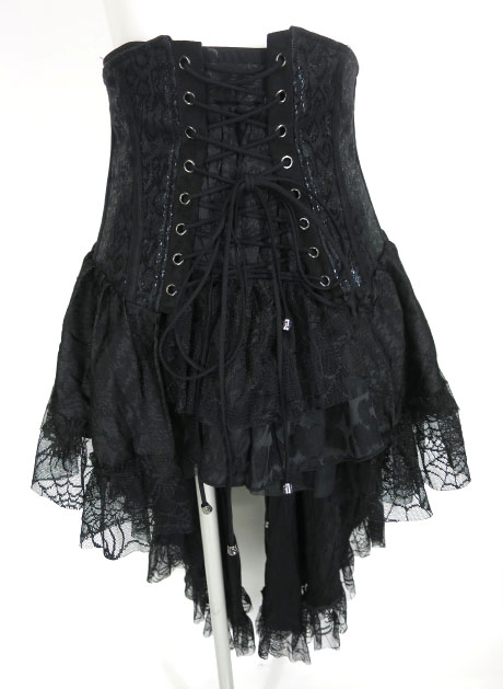 Qutie Frash ヒョウ&パイソン柄コルセットオーバースカート&ミニスカート セット