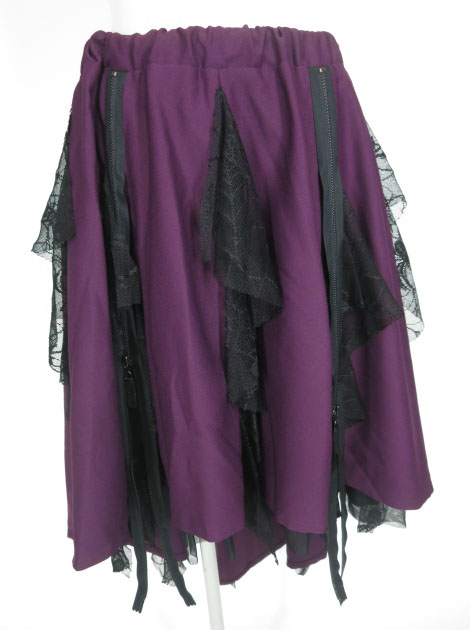 Qutie Frash 蜘蛛の巣レース付き後ろロングスカート