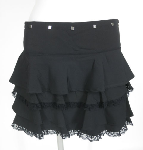 Qutie Frash レース付きフリルミニスカート