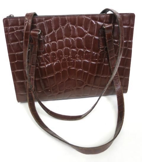 Jean Paul GAULTIER クロコダイル型押しレザーバッグ