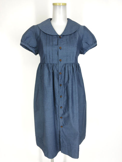 Neb aaran do ドット柄セーラー衿ワンピース