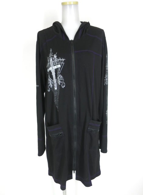 SEX POT クロスプリントロングパーカー