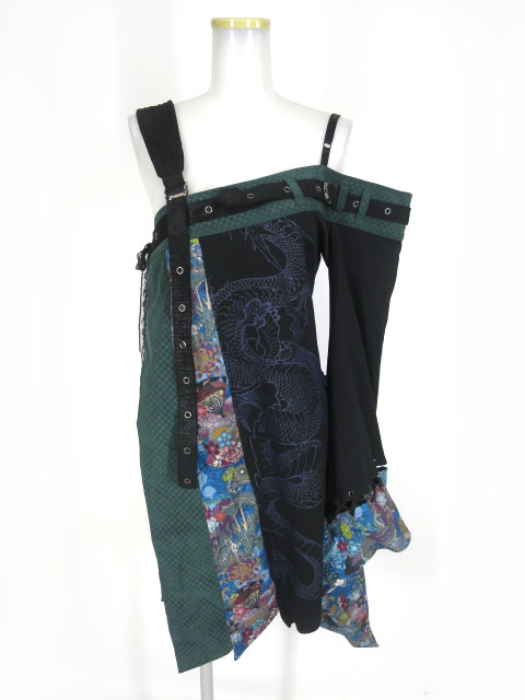 Qutie Frash 片袖オフショル着物チュニック