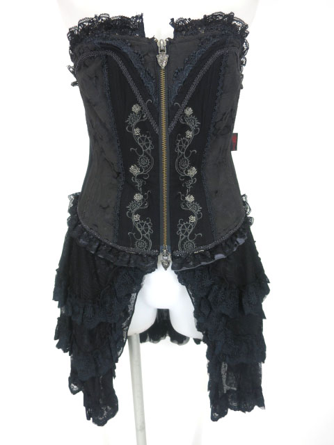 Ozz Croce レースフラップ付きジャガード2wayコルセット