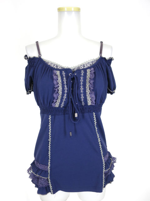 Ozz Croce オフショルダー半袖カットソー