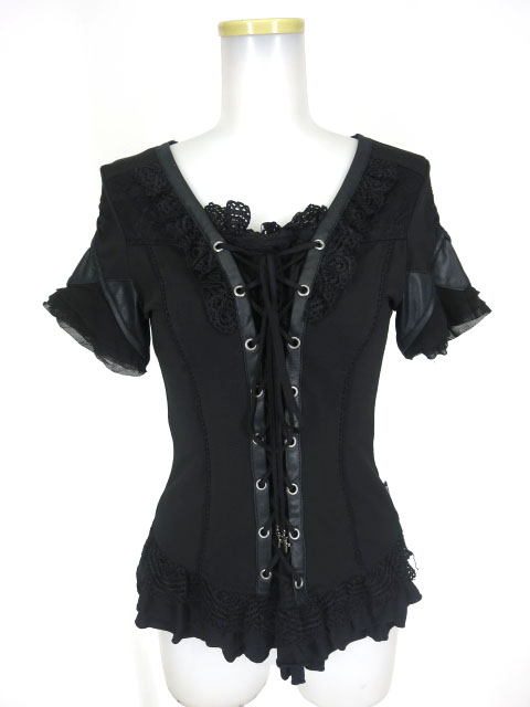 Ozz Croce 編み上げ付き半袖カットソー