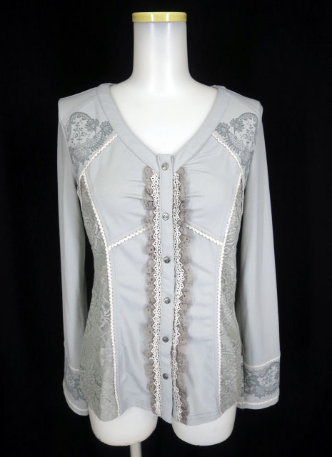 OZZ ANGELO レース付きカーディガン