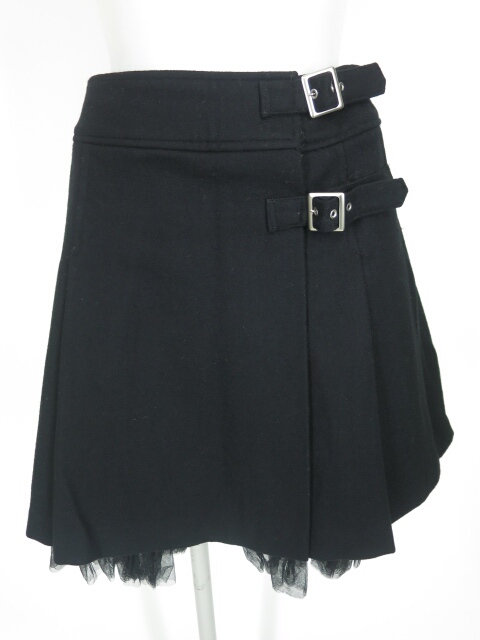 Jane Marple ウールプリーツ巻きスカート