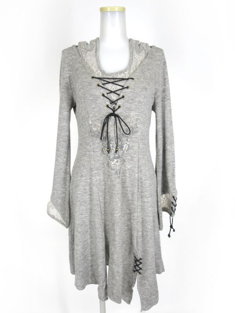 Rozen Kavalier 編み上げ付きニットワンピース