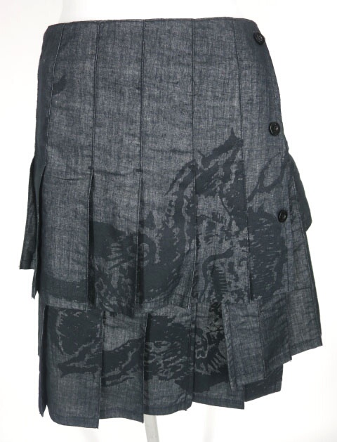 sumi アシンメトリープリーツスカート