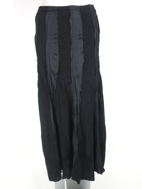 Ozz Croce ストライプ切替ロングスカート