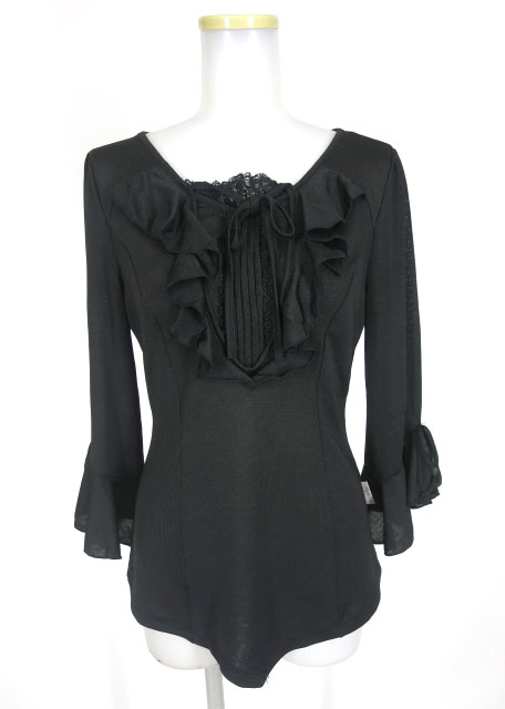 Rozen Kavalier フリル七分袖ニットプルオーバー