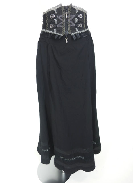 OZZ ANGELO 鍵チャームジップ付きカマーベルト＆スカート セット