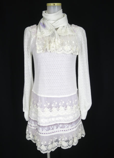 h.NAOTO Honey ニットチュニックワンピース