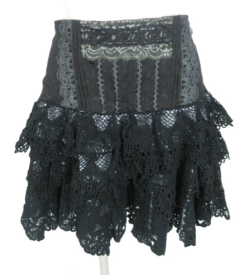 OZZ ANGELO レースフリルミニスカート