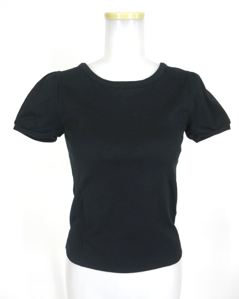 Jane Marple ドットリボン付きパフスリーブカットソー