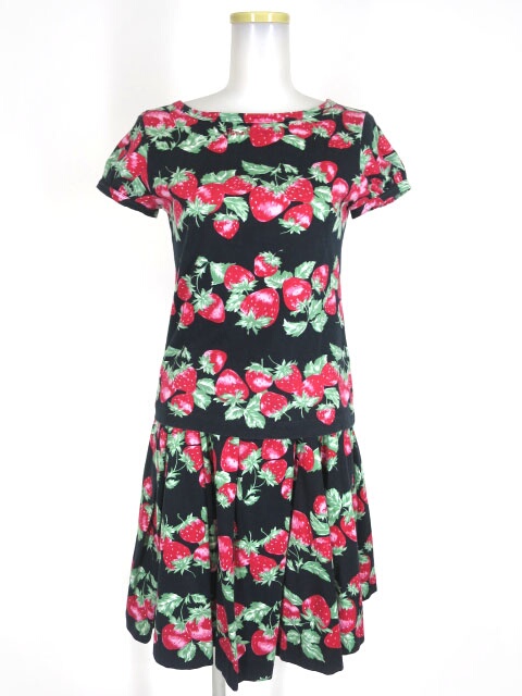 Jane Marple ストロベリーボーダーTシャツ＆スカート セット