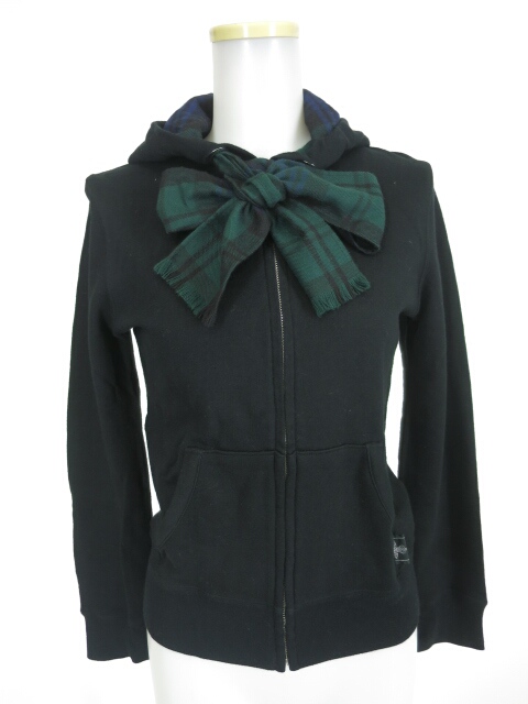 Jane Marple チェック紐パーカー