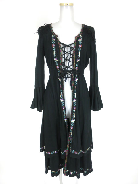 Ozz On 刺繍入りロングカーディガン