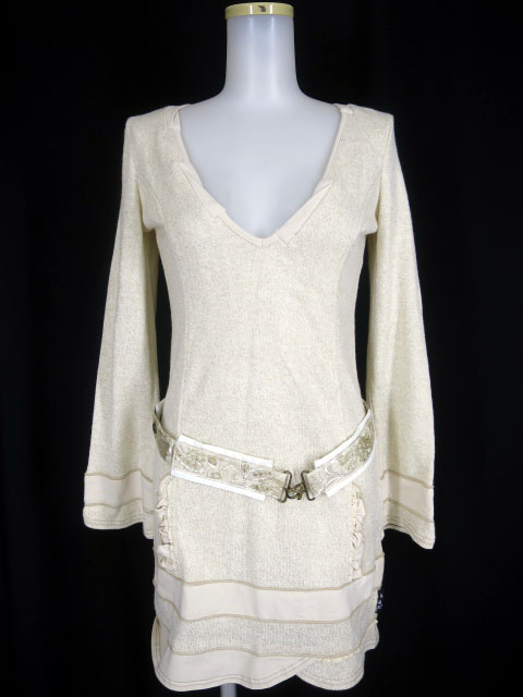 OZZ ANGELO ラメニットワンピース＋ベルト