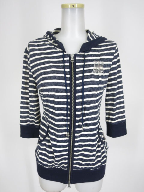 Rozen Kavalier ボーダー柄七分袖パーカー