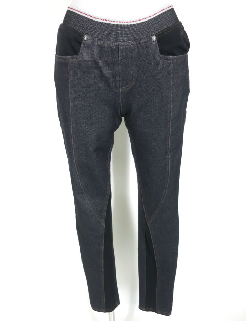 Ozz Croce リブ切り替えスリムデニムパンツ