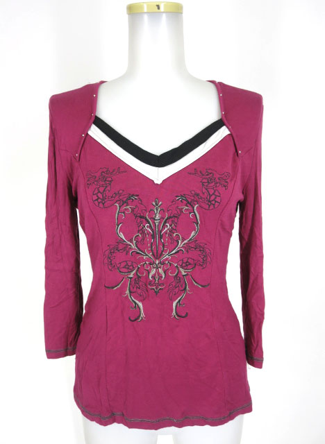 Ozz Croce 刺繍入り七分袖カットソー