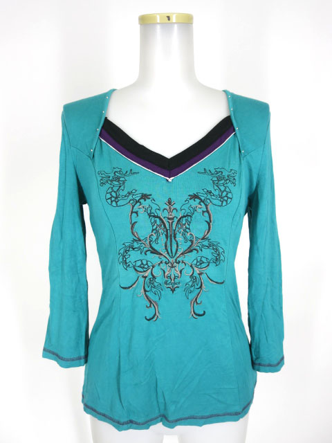 Ozz Croce 刺繍入り七分袖カットソー