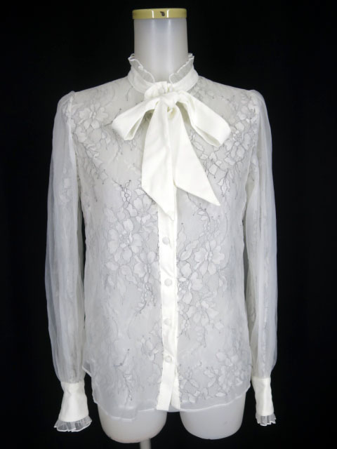 eimy istoire シースルー重ねレースブラウス