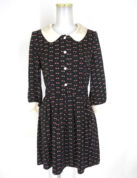 Emily Temple cute リボン＆ドット柄ワンピース