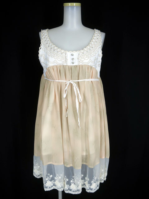 h.NAOTO GRAMM シフォン重ねノースリーブワンピース