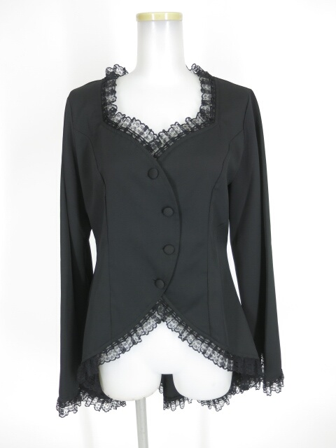 NUDE N' RUDE レース付きロングジャケット