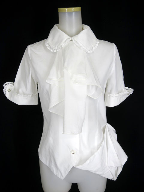 Jane Marple ジャボ付き半袖ブラウス