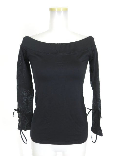 Qutie Frash 袖口編み上げ付きカットソー