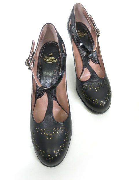Vivienne Westwood Tストラップレザーシューズ