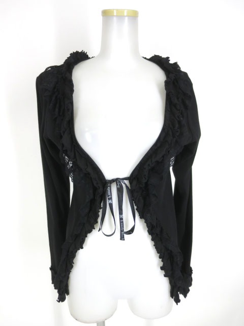 h.NAOTO Blood レース付きボレロカーディガン