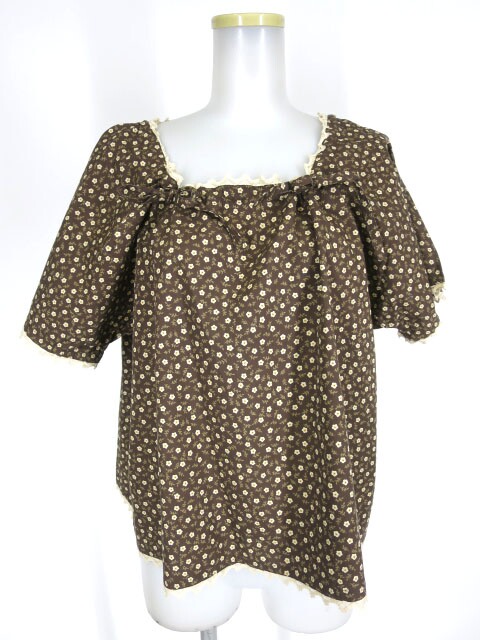 STREET ORGAN 小花柄半袖プルオーバーブラウス