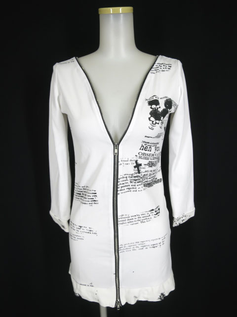 h.ANARCHY 英字柄ロング丈パーカー