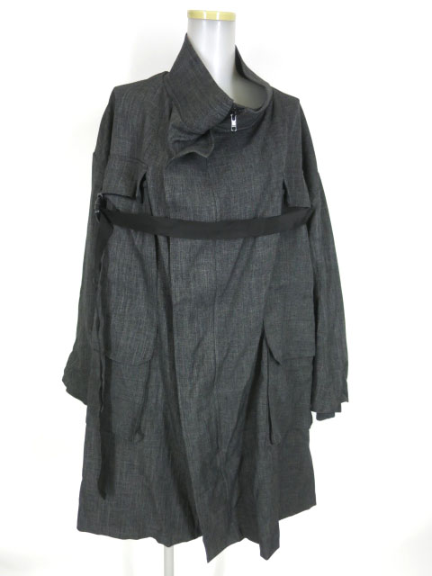 gomme フロントベルト付きビッグコート