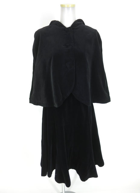 Jane Marple フード付き別珍ケープ＆スカート セット