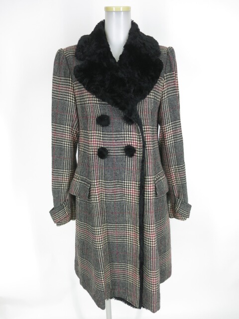 Jane Marple グレンチェックダブルコート
