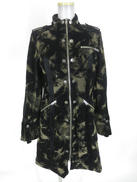 Ozz On hikozoh ムラ染めコーデュロイジップアップコートワンピース