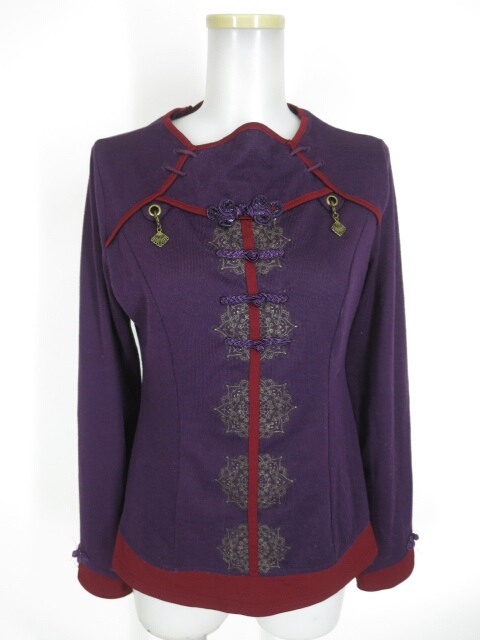 OZZ ONESTE 長袖チャイナニットプルオーバー