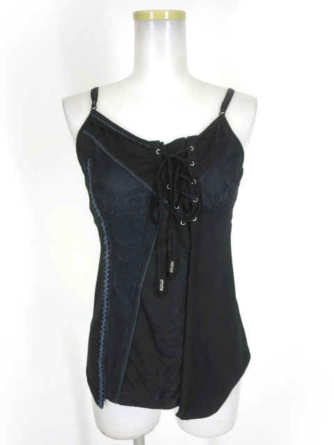 OZZ ANGELO レース重ねアシンメトリーキャミソール